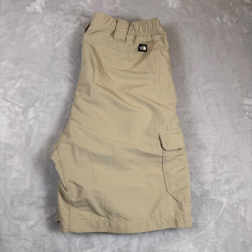 The North Face Cargo Hiking Shorts Mens Size M Nylon Beige Outdoor Casual*